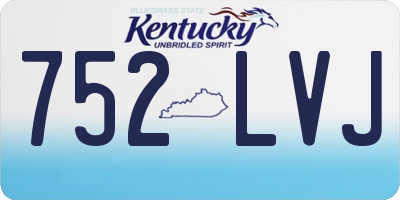 KY license plate 752LVJ