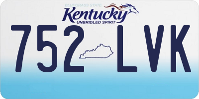 KY license plate 752LVK