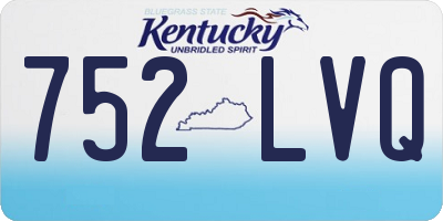 KY license plate 752LVQ
