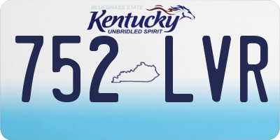 KY license plate 752LVR