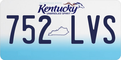 KY license plate 752LVS