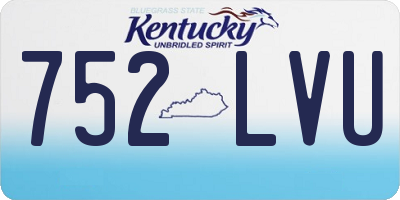 KY license plate 752LVU