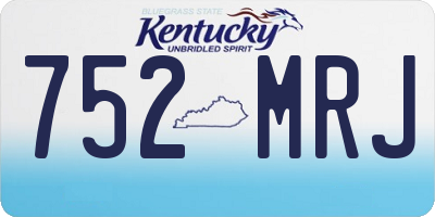 KY license plate 752MRJ