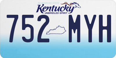 KY license plate 752MYH