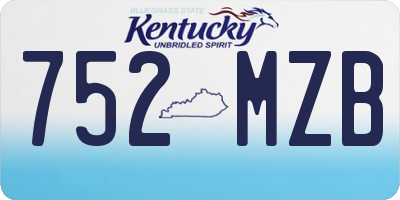 KY license plate 752MZB