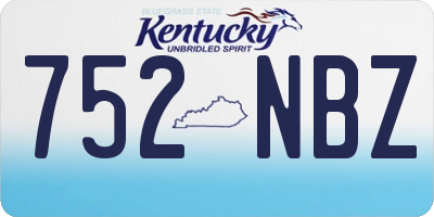 KY license plate 752NBZ