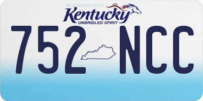 KY license plate 752NCC