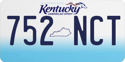 KY license plate 752NCT