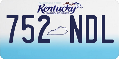 KY license plate 752NDL