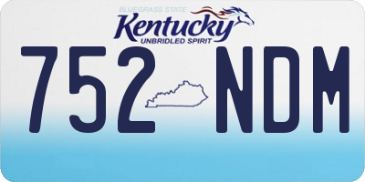 KY license plate 752NDM