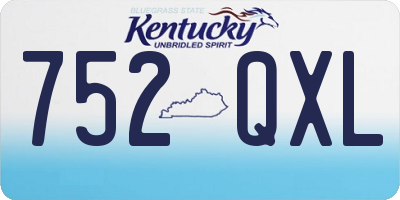 KY license plate 752QXL