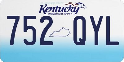 KY license plate 752QYL