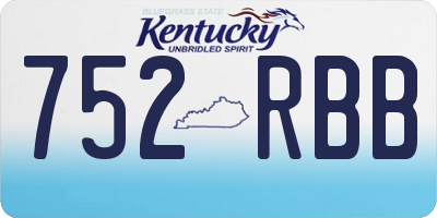 KY license plate 752RBB