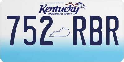 KY license plate 752RBR