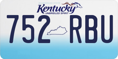 KY license plate 752RBU