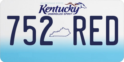 KY license plate 752RED