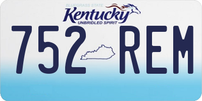 KY license plate 752REM