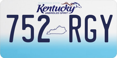 KY license plate 752RGY