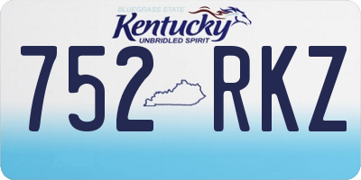KY license plate 752RKZ