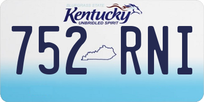 KY license plate 752RNI