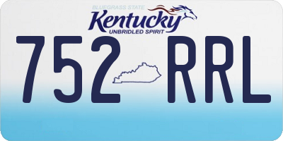KY license plate 752RRL