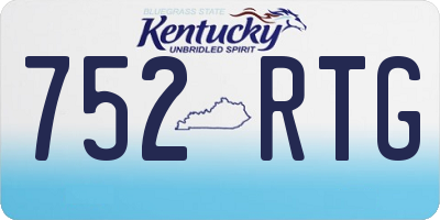 KY license plate 752RTG
