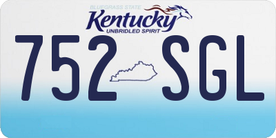 KY license plate 752SGL