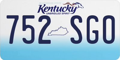 KY license plate 752SGO