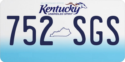 KY license plate 752SGS