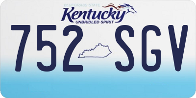 KY license plate 752SGV