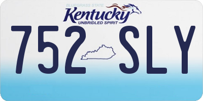 KY license plate 752SLY