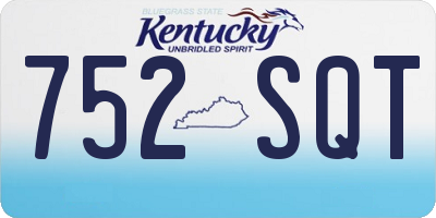 KY license plate 752SQT