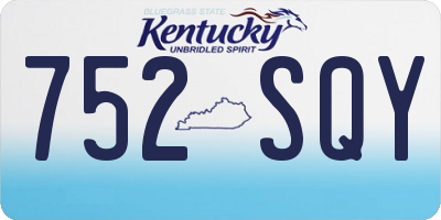 KY license plate 752SQY
