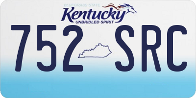 KY license plate 752SRC