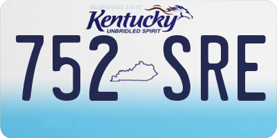 KY license plate 752SRE