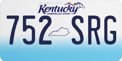 KY license plate 752SRG