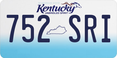 KY license plate 752SRI