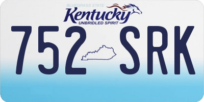 KY license plate 752SRK