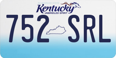 KY license plate 752SRL