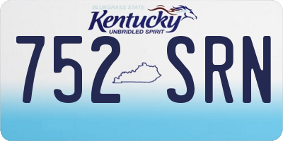 KY license plate 752SRN