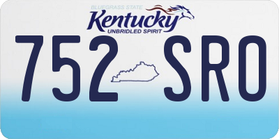 KY license plate 752SRO