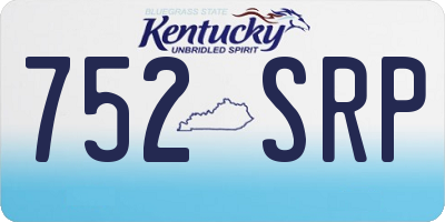 KY license plate 752SRP