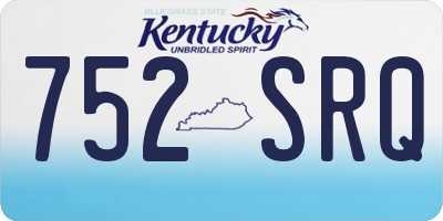 KY license plate 752SRQ