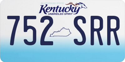 KY license plate 752SRR