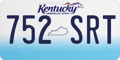 KY license plate 752SRT