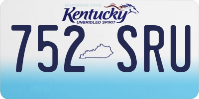 KY license plate 752SRU