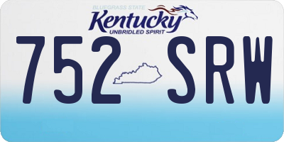 KY license plate 752SRW