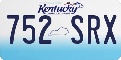 KY license plate 752SRX