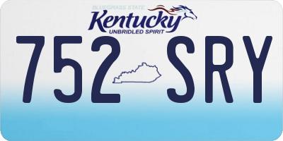 KY license plate 752SRY