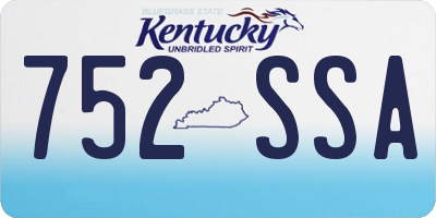 KY license plate 752SSA